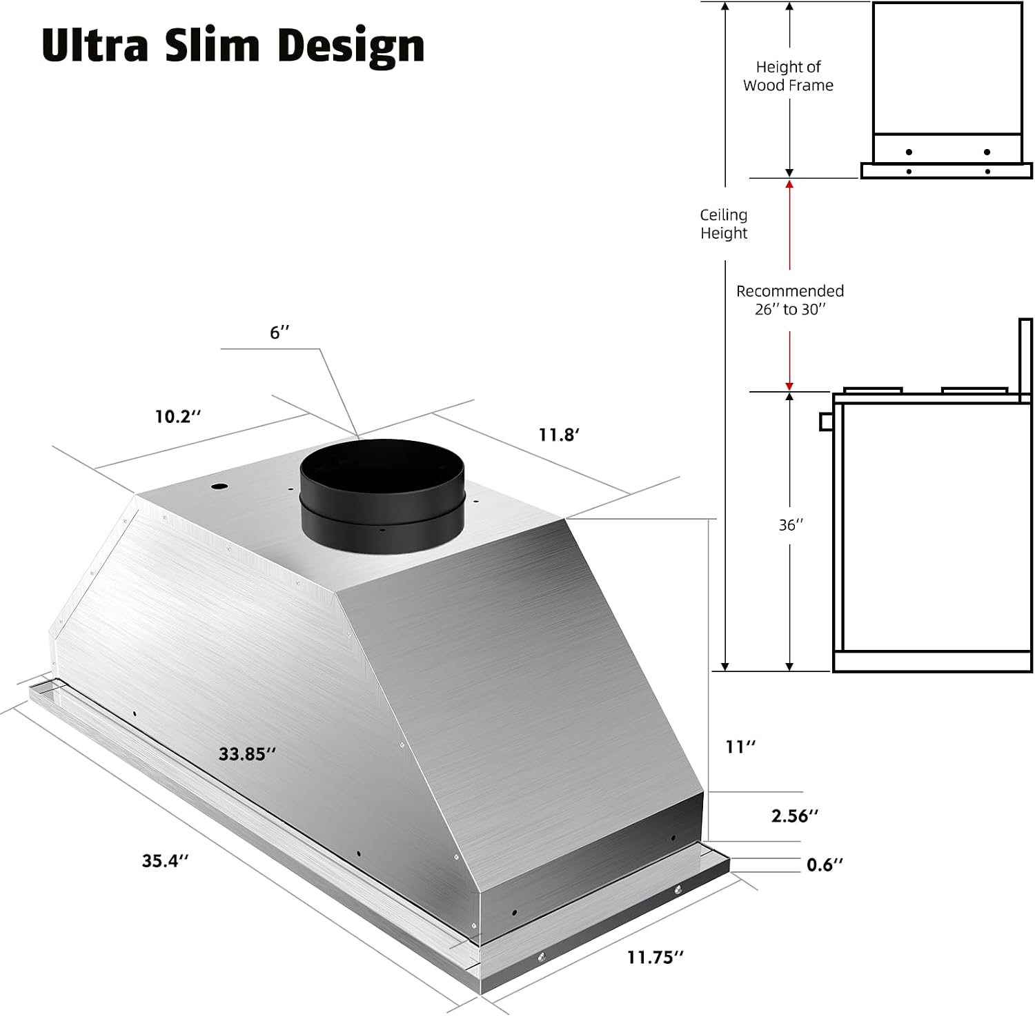 Thumbnail 5 de IAMSII Range Hood Insert, 36-Inch