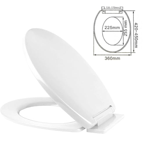Thumbnail 1 de RAM White Soft Close Toilet Seat with Quick Release and Adjustable Hinges (O Shape) by RAM ONLINE