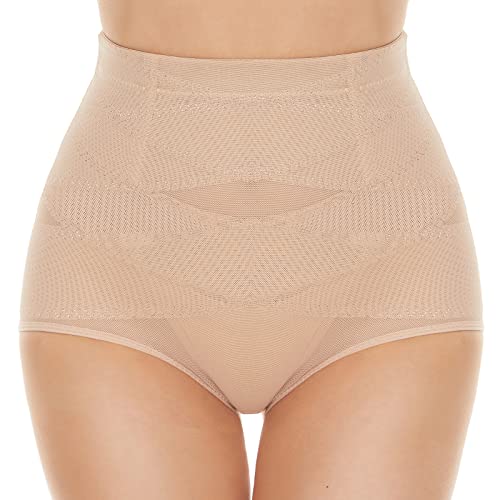Detalle de SIMIYA Women Tummy Control Knickers High Waisted Shapewear – Beige