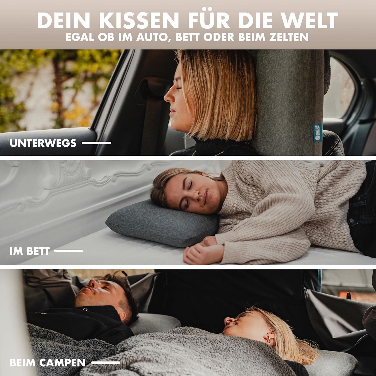 Thumbnail 2 de NATURBUMMLER Reisekissen Memory Foam 50x30x10 cm