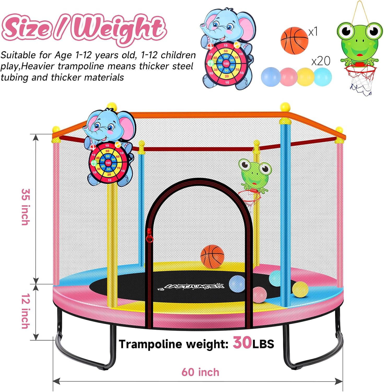 Thumbnail 1 de 5ft Mini Toddler Trampoline