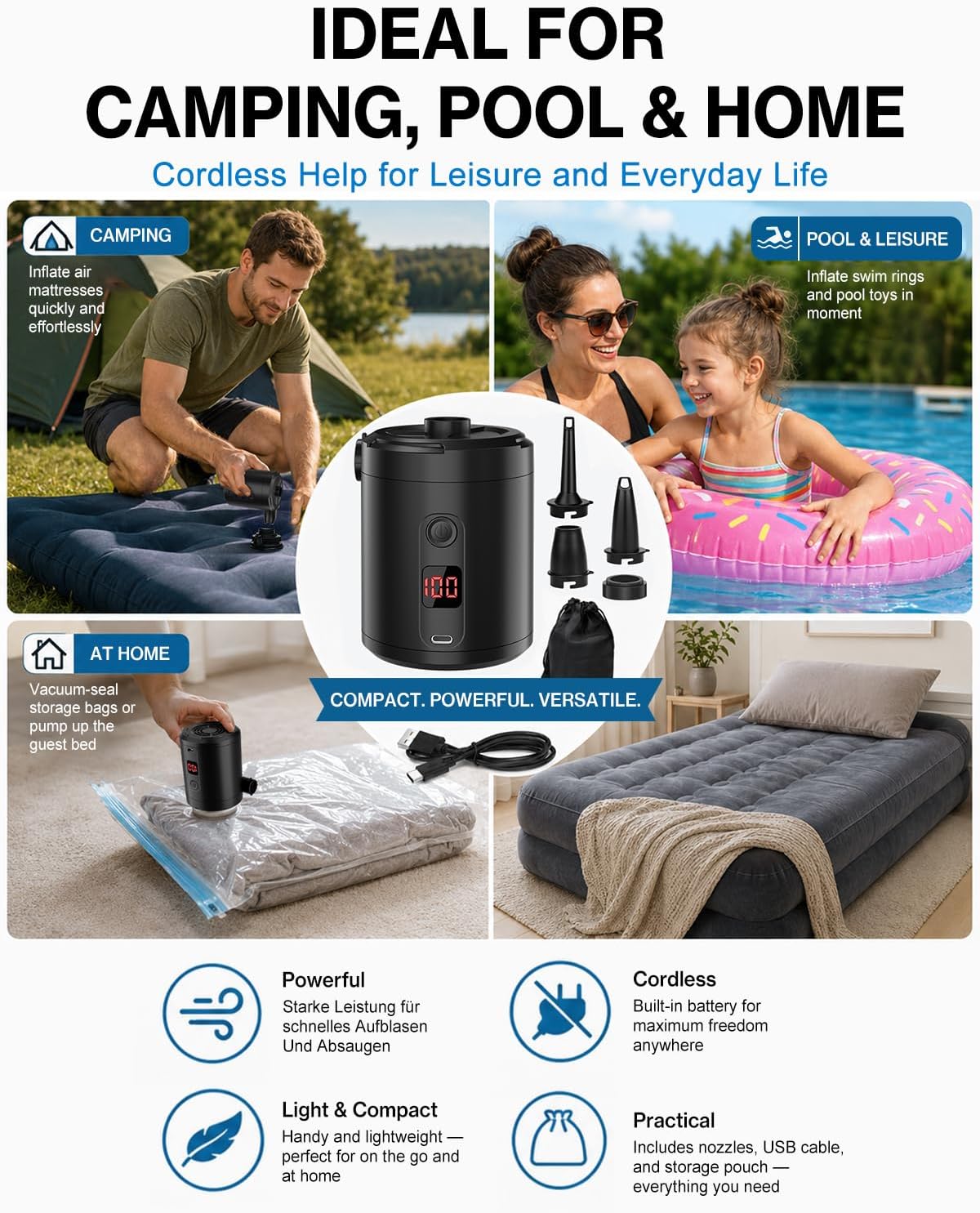 Thumbnail 6 de Lytool Electric Air Pump: Portable 4 KPa Rechargeable Mini Pump with LED Display