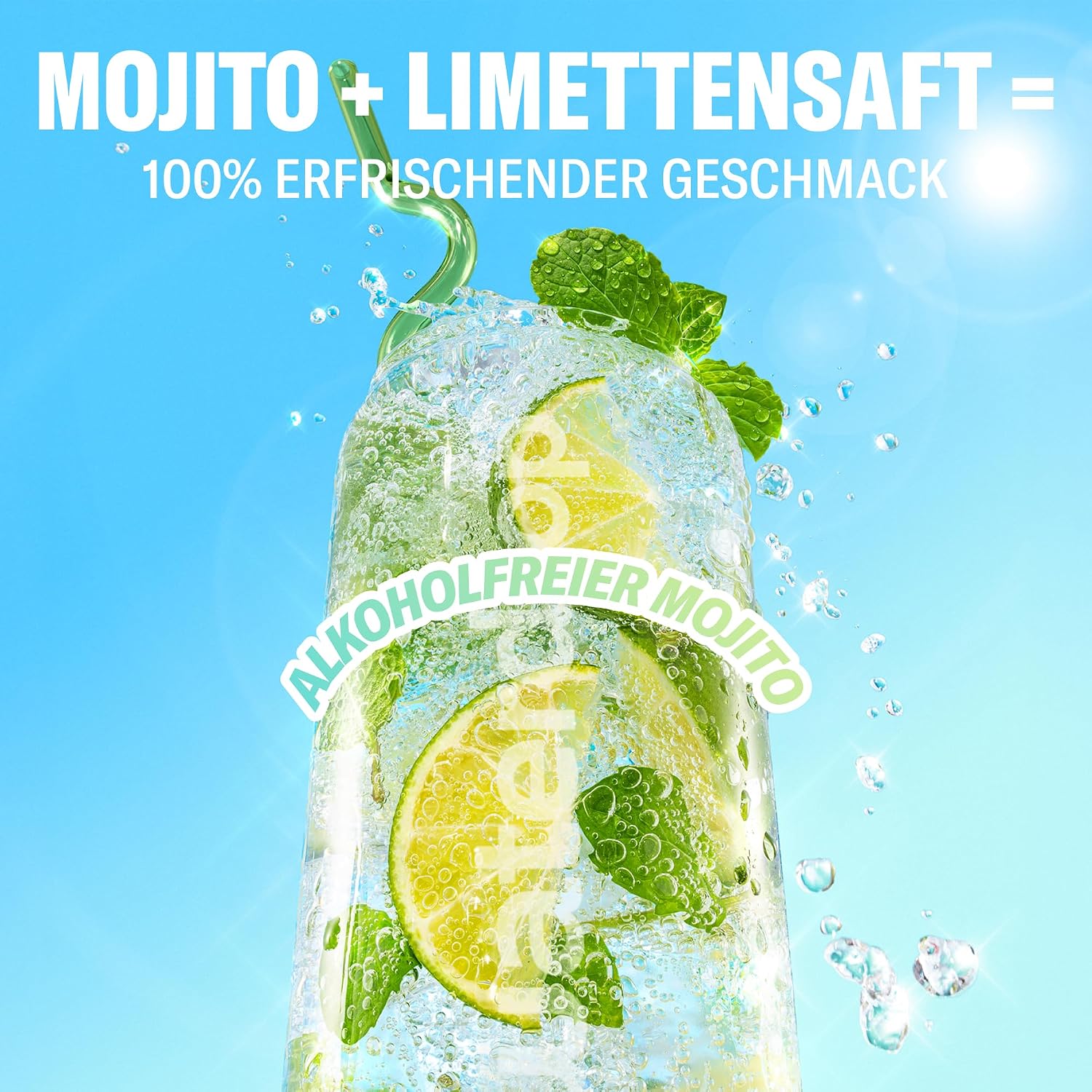 Detalle 2 de waterdrop Mocktail Set – 36 Würfel Drops (Mojito, Apfel, Grapefruit) mit Vitaminen, zuckerfrei