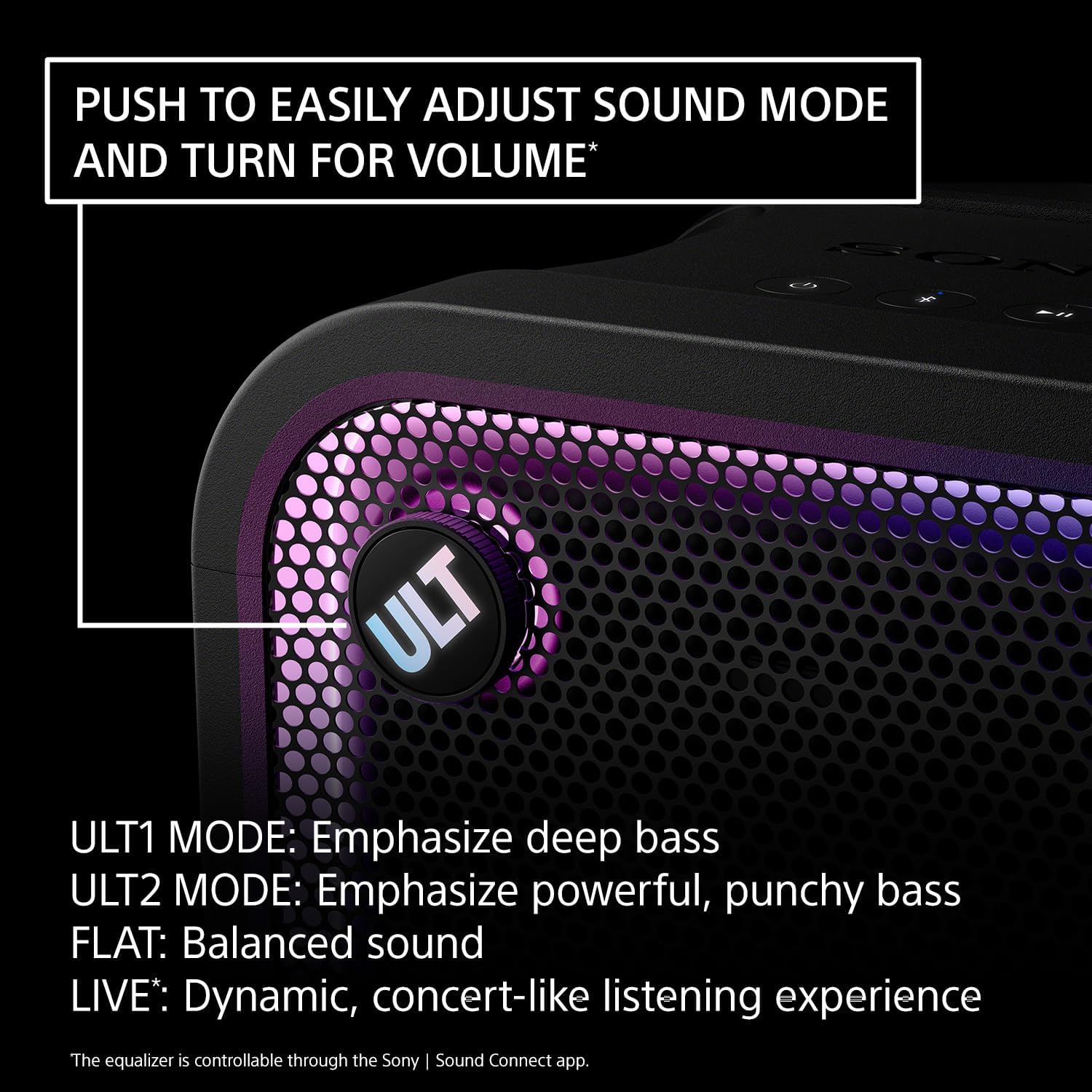 Detalle de Sony ULT TOWER 5 SRSULT500 Party Speaker, 300W, Bluetooth, XLR/RCA, IPX4