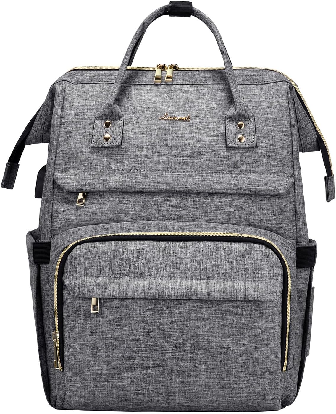 Thumbnail 3 de LOVEVOOK Damen-Rucksack für Schule & Laptop, wasserdicht mit USB-Ladeanschluss – Dunkelgrau