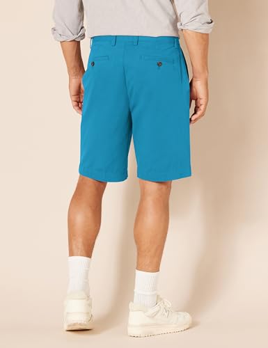 Detalle de Amazon Essentials Men's Classic Fit 9" Teal Blue Chino Shorts with Pockets (42W)