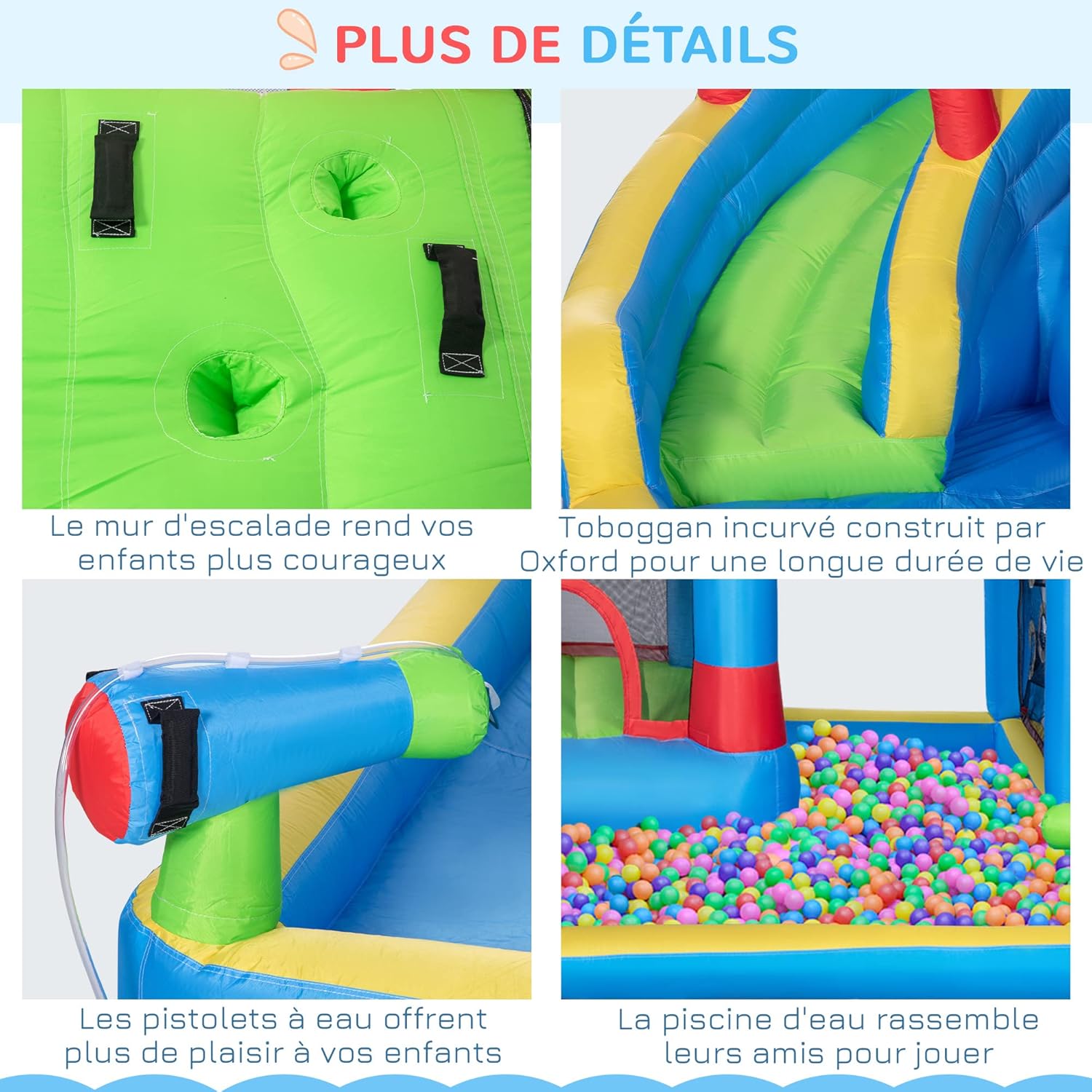 Thumbnail 5 de Outsunny Château Gonflable Aire de Jeux 390 x 300 x 197 cm