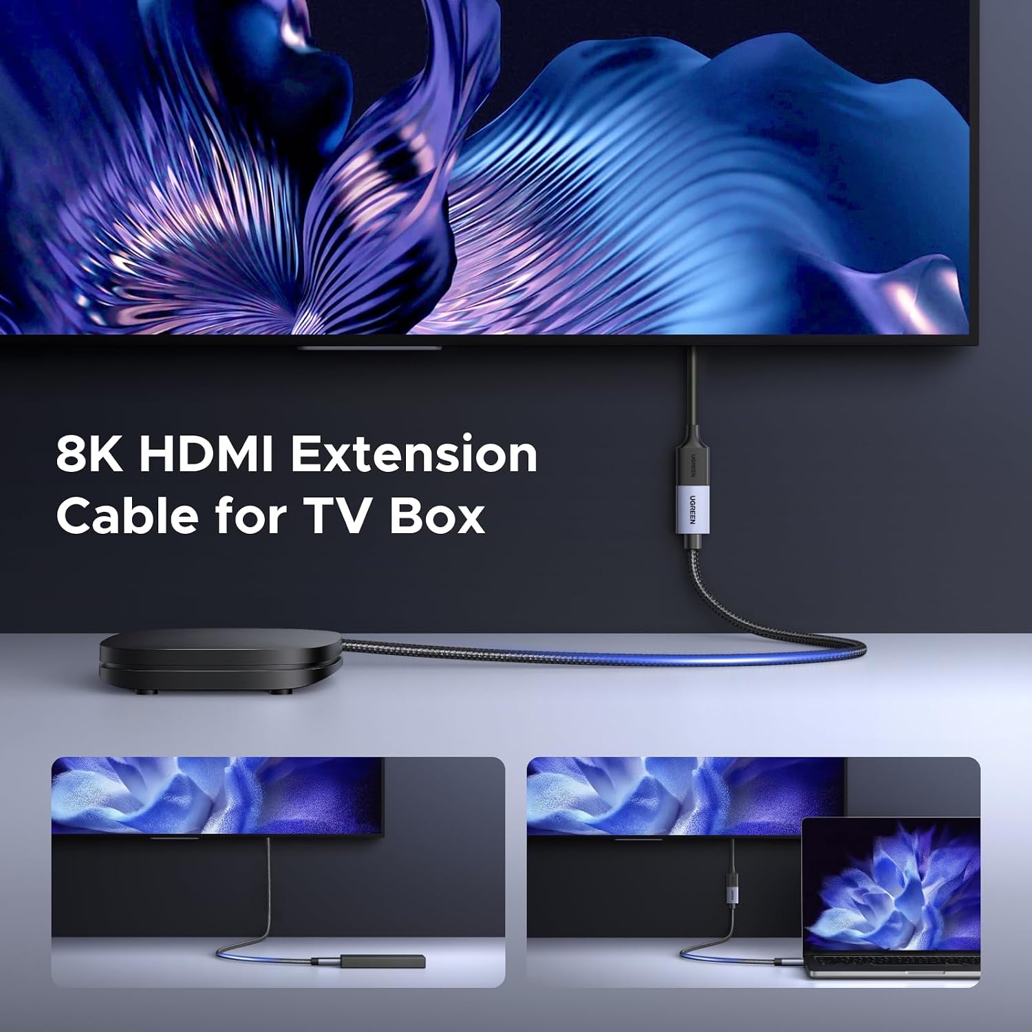 Thumbnail 3 de UGREEN Cavo di Prolunga HDMI 2.1 8K/60Hz, 4K/240Hz – Maschio-Femmina, 1 m, 48 Gbps, HDR, eARC, Dolby Atmos