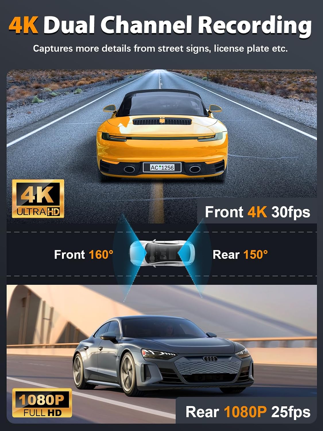 Detalle 2 de ARIFAYZ Q4 Dash Cam 4K