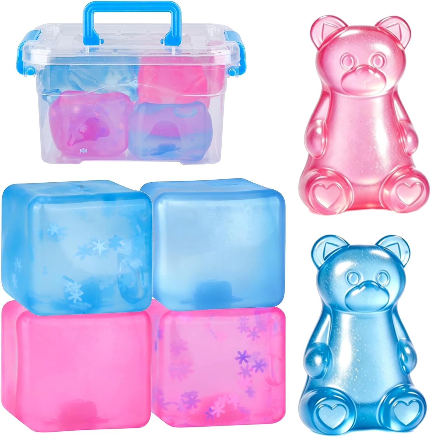 Detalle de Tedmax SC-001 Malt-Sugar Fidget Toys, 6-Piece TPR Bear and Ice Cube Set