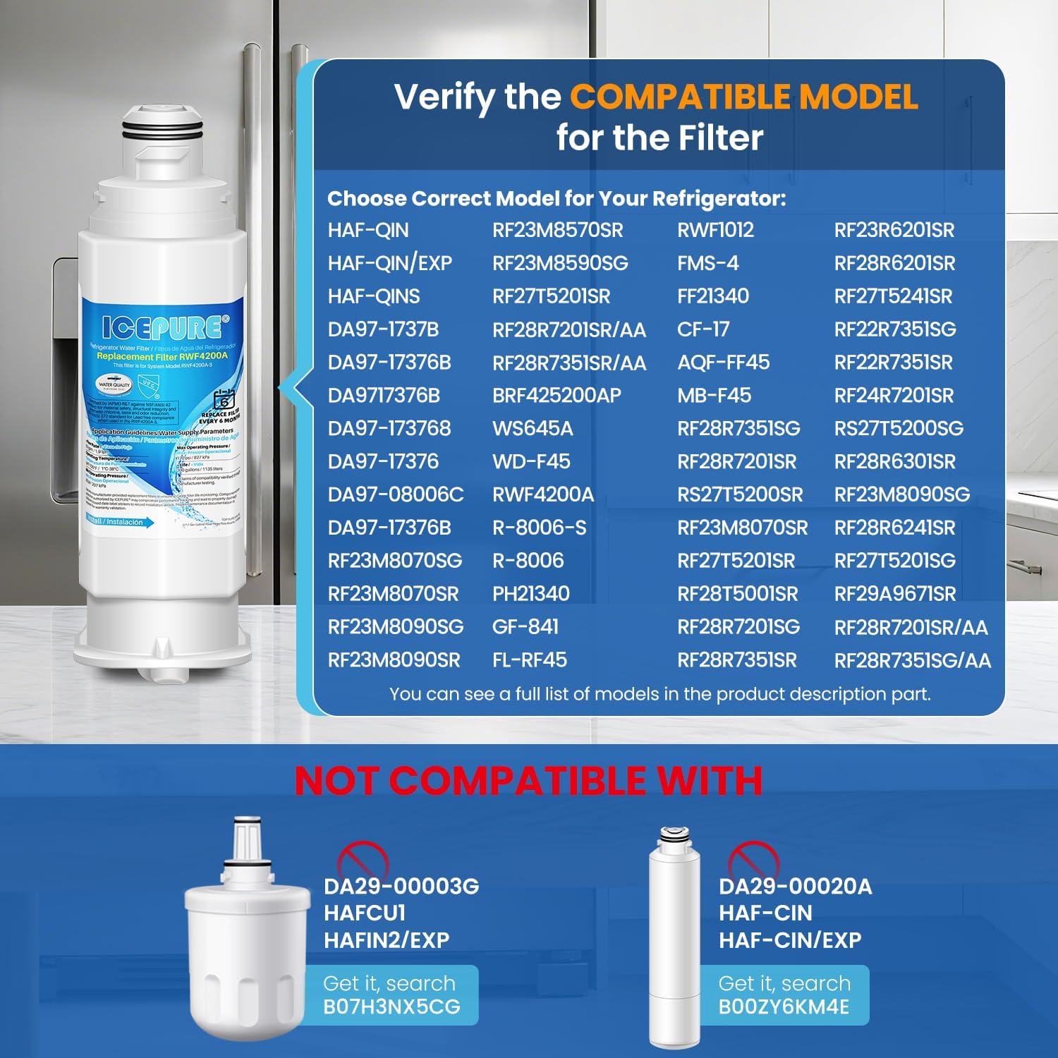 Detalle 2 de ICEPURE Refrigerator Water Filter RWF4200A
