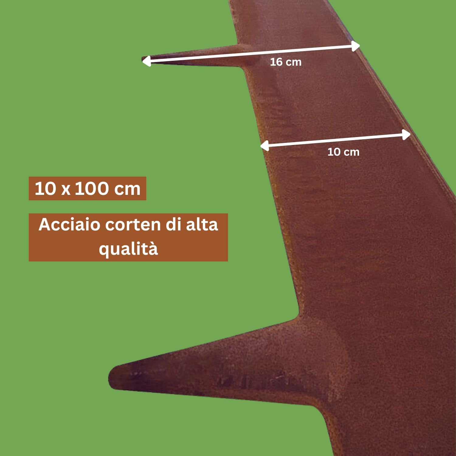 Thumbnail 3 de RoRi Cortenstahl Bordo per prato 10 m - Altezza 10 cm, arco superiore, 10 x 1 m: bordo curvato in acciaio corten per giardino