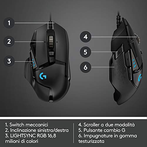 Thumbnail 6 de Logitech G G502 HERO Mouse Gaming Prestazioni Elevate