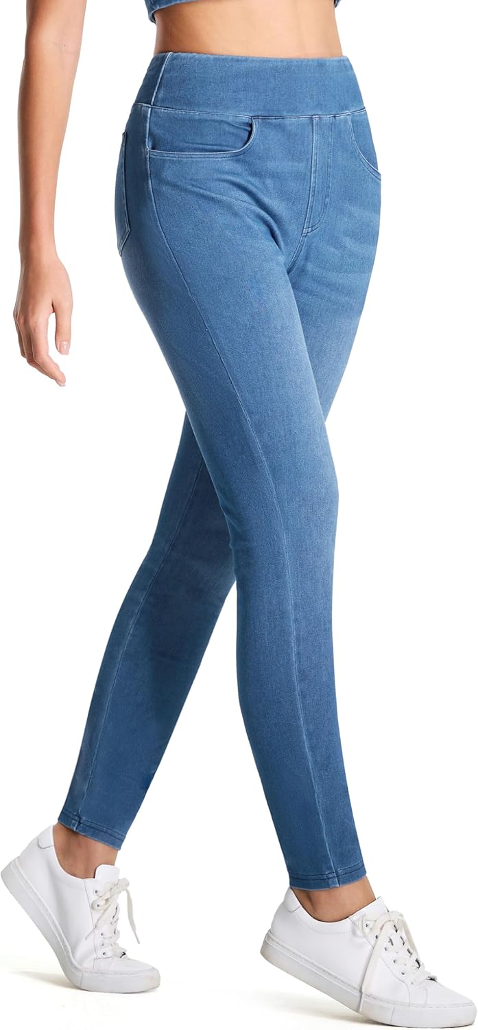Detalle 2 de THE GYM PEOPLE Women's Scrunch Butt Jeggings, High-Waisted Stretch Denim