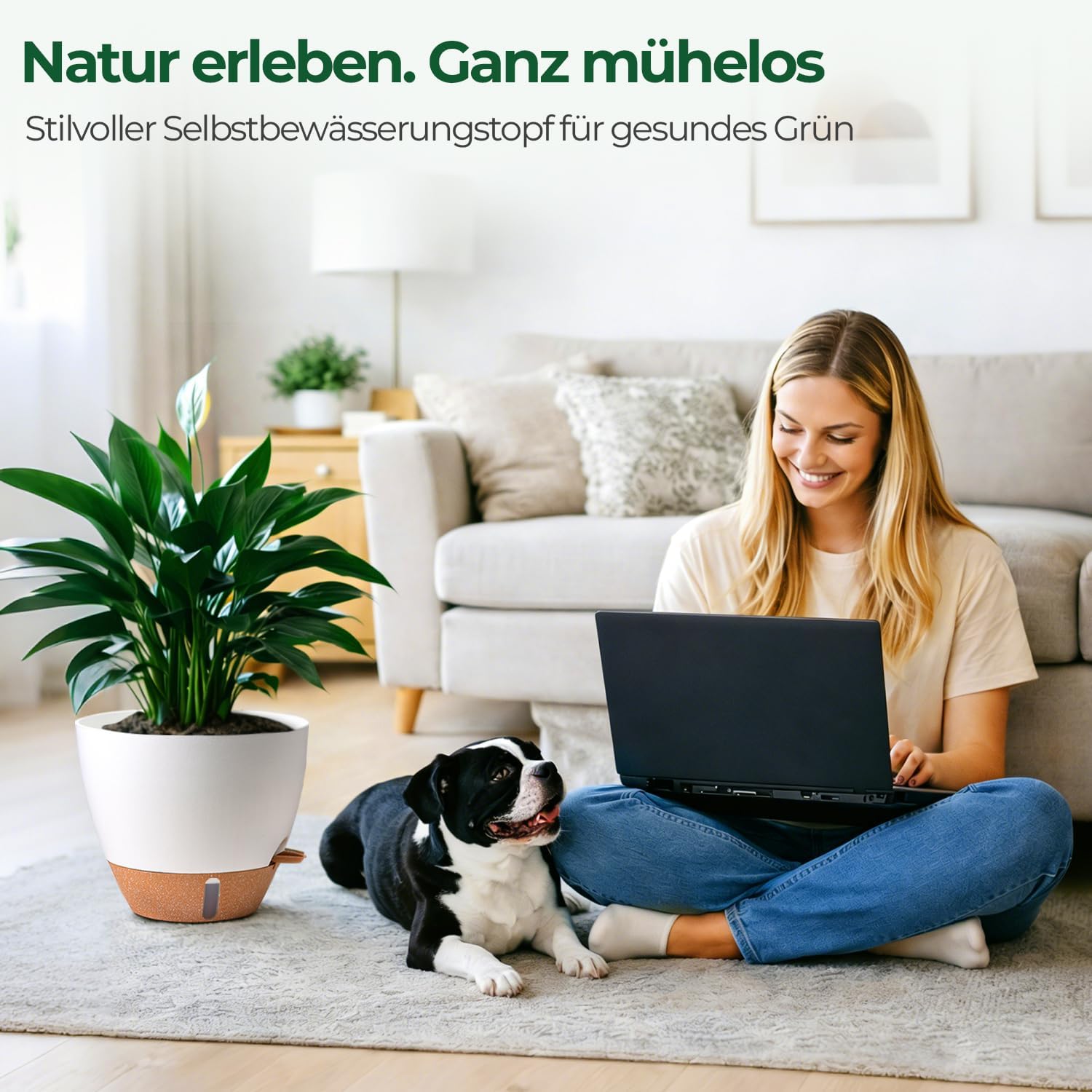 Detalle 2 de T4U 25 cm Selbstbewässernder Blumentopf im Set