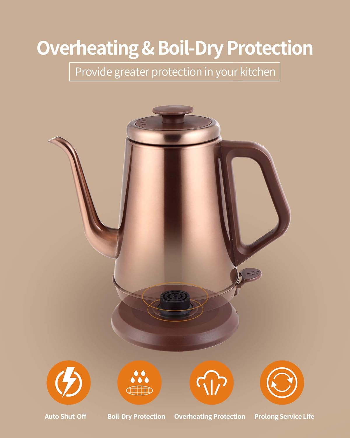 Detalle 1 de DmofwHi 1.0L Gooseneck Kettle
