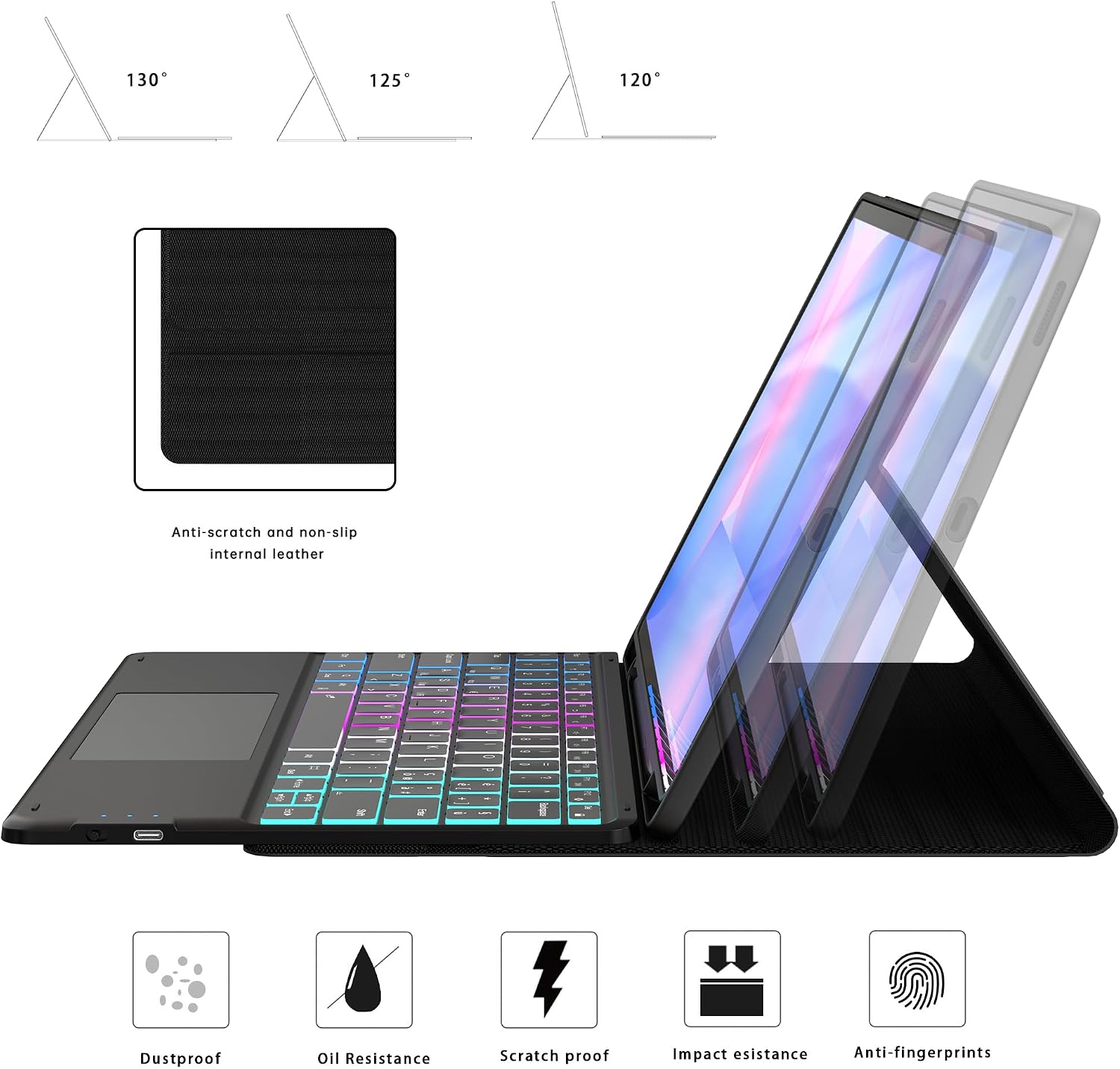 Detalle 1 de VANKYPAD Custodia tastiera per Tab S10 FE+
