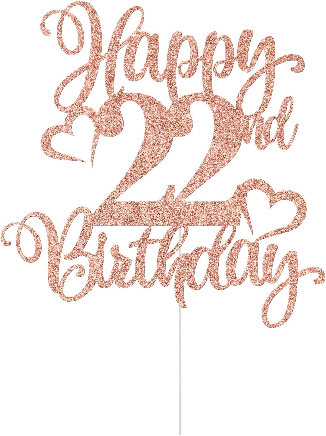 Thumbnail 6 de 22nd Birthday Cake Topper, Glitter Cardboard