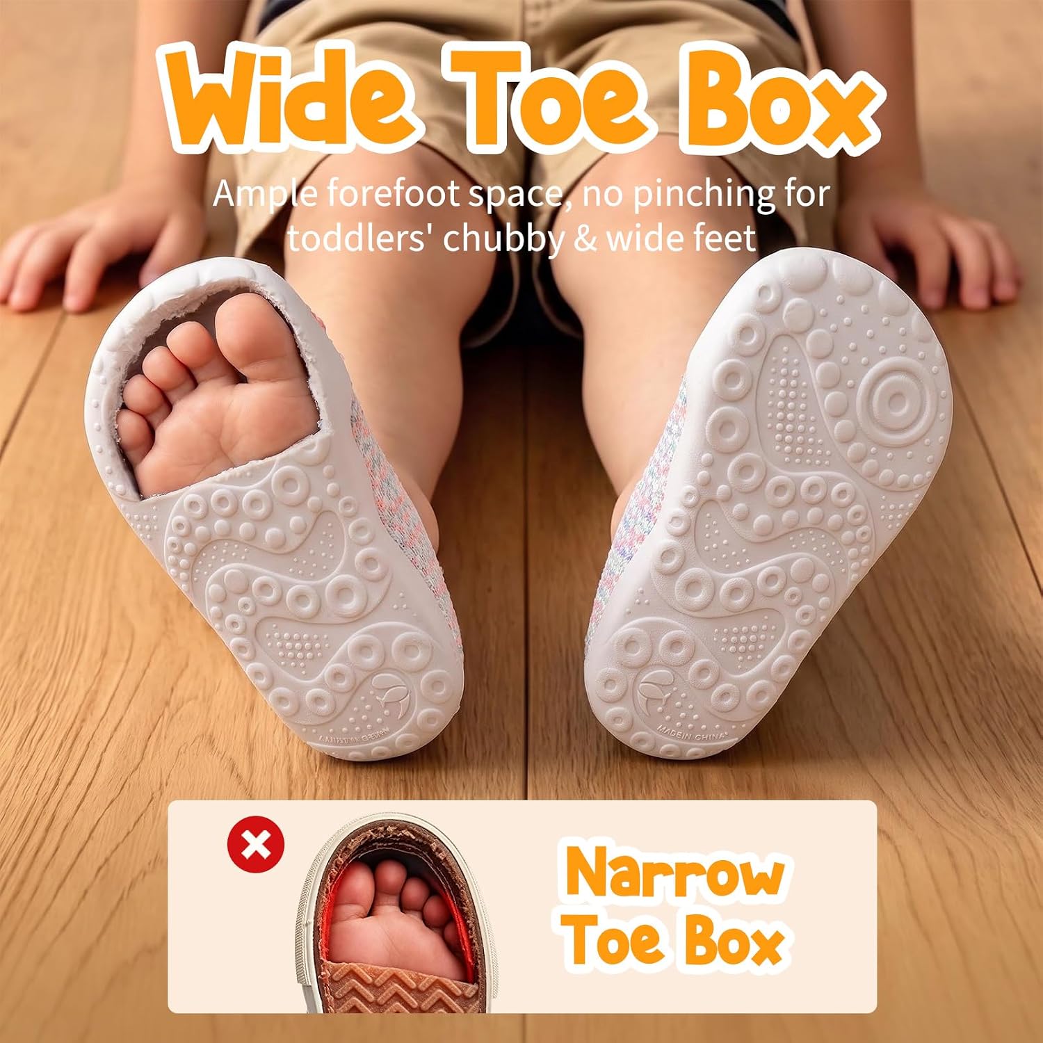 Detalle de FEETCITY Toddler Walking Shoes with Mesh Upper