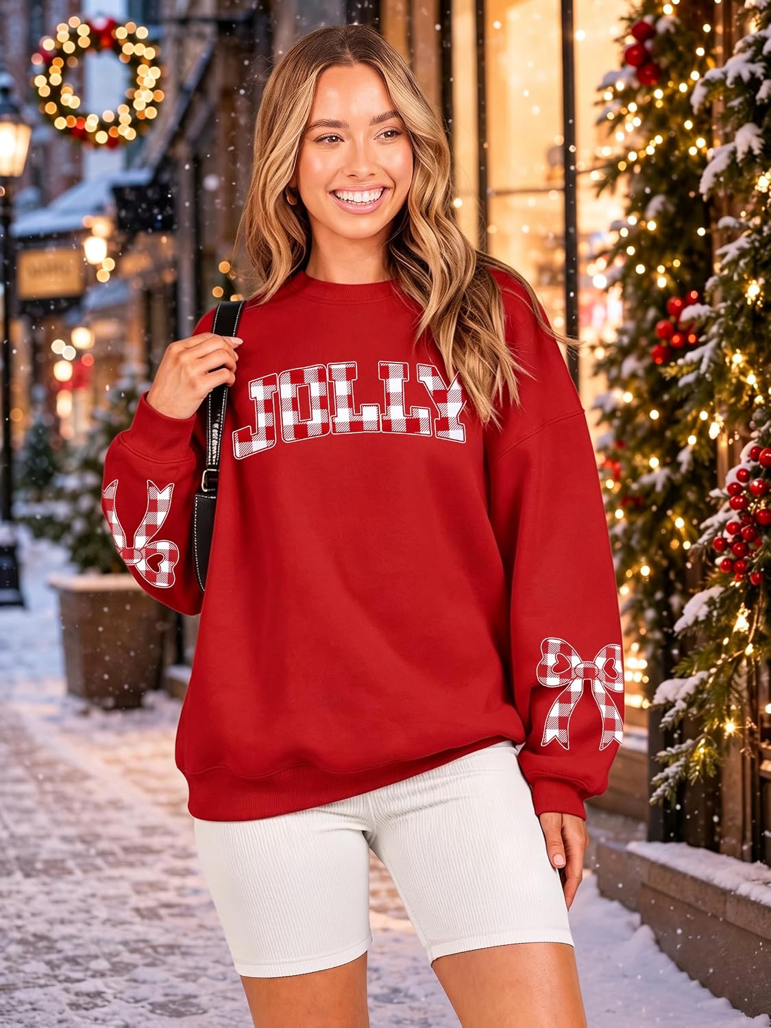 Detalle 2 de MAXIMGR Women's Christmas Sweatshirt, Long Sleeve