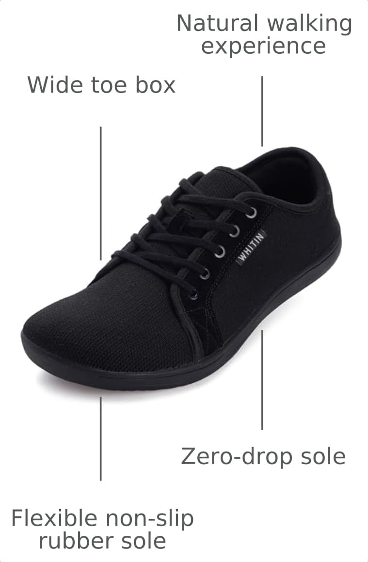 Detalle de WHITIN Men's Wide Minimalist Barefoot Sneakers with Zero Drop Sole