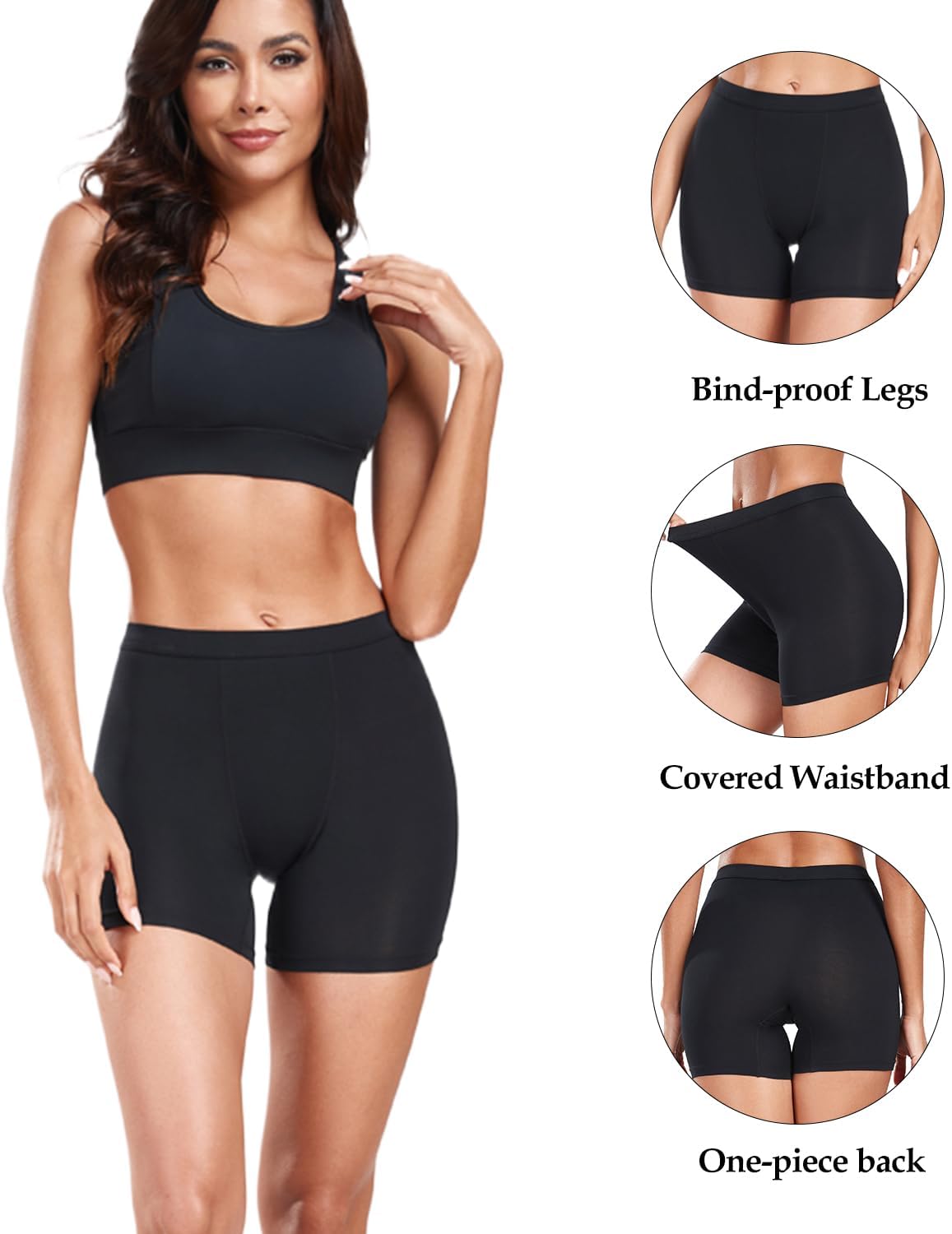 Detalle de wirarpa Women's Modal Boxer Briefs: Ultra-Soft Boyshort Panties (Multipack)