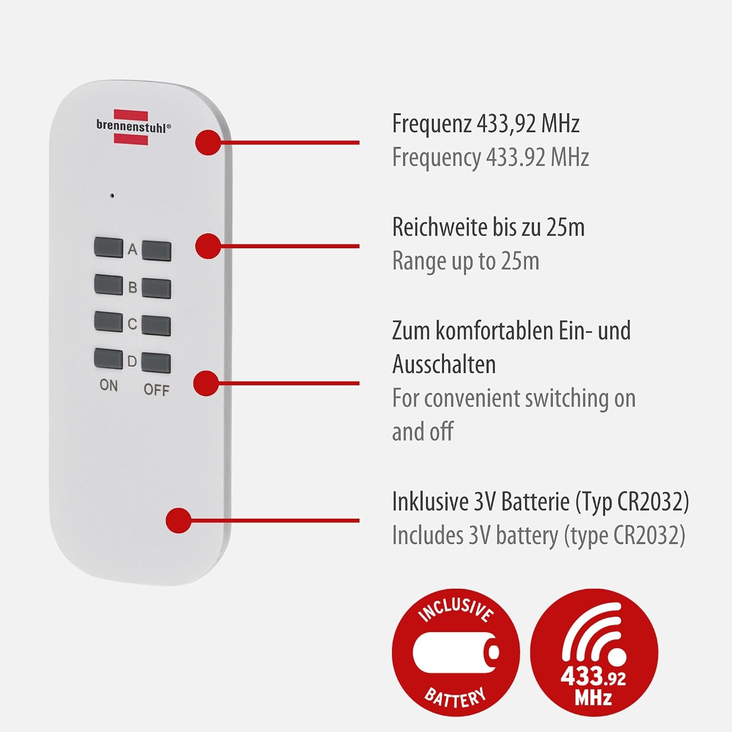Thumbnail 2 de Brennenstuhl Funkschalt-Set RC CE1 4001 – 4er Funksteckdosen-Set