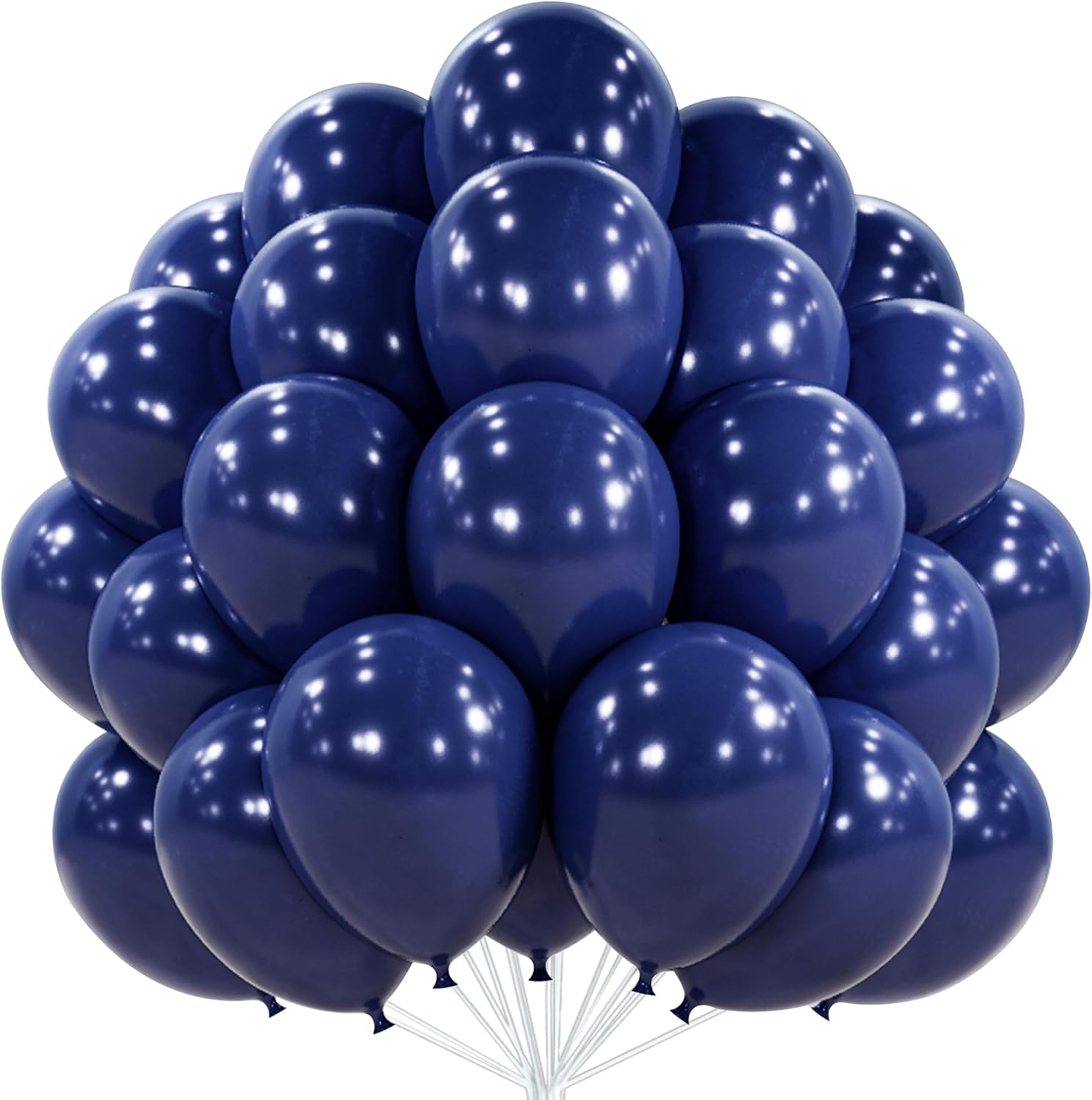Detalle de PartyWoo 740385211157 Navy Blue Latex Balloons, 12-Inch, 50-Count