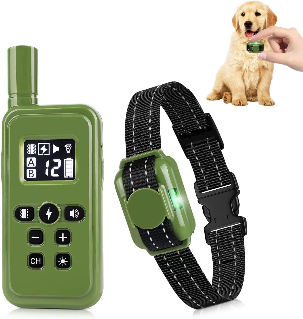 Collier de Dressage pour Chien – Électrique, Télécommande, Portée 2000 ft, 4 Modes, IPX7