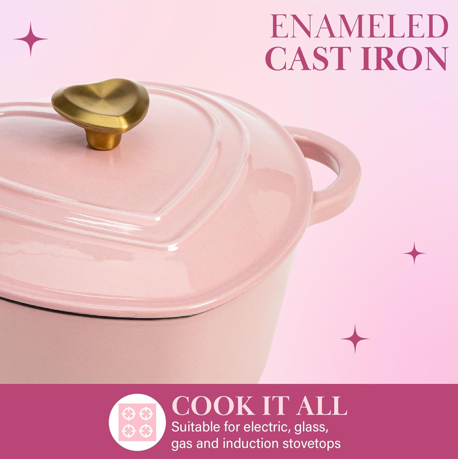 Thumbnail 3 de Paris Hilton Heart-Shaped Dutch Oven 2-Quart