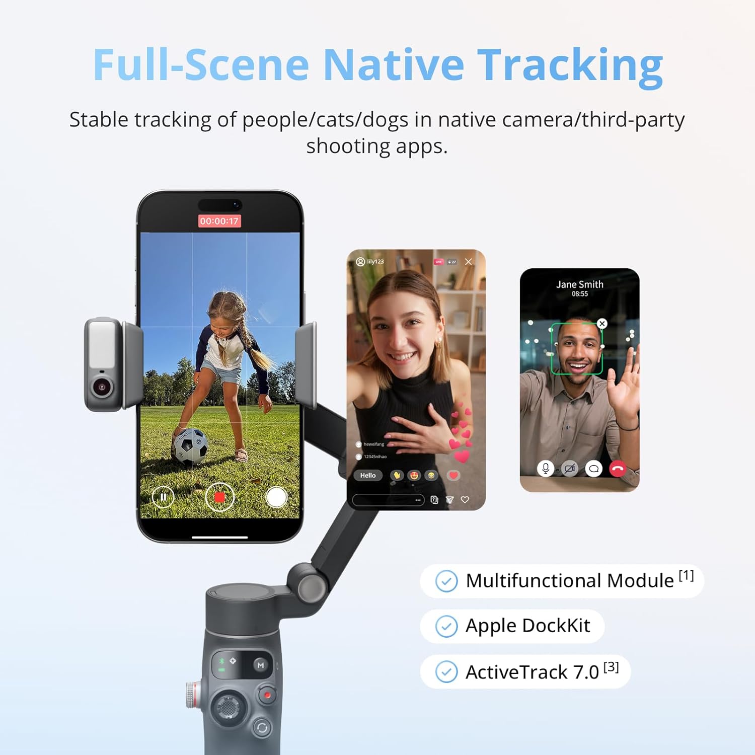 Detalle 2 de DJI Osmo Mobile 8 Advanced Tracking 10h Battery