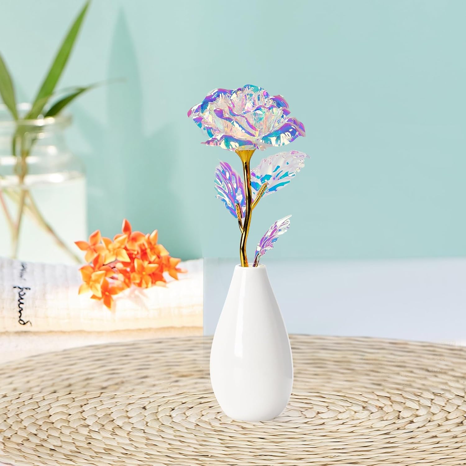Thumbnail 3 de OEAGO Mothers Day Artificial Flower with Vase