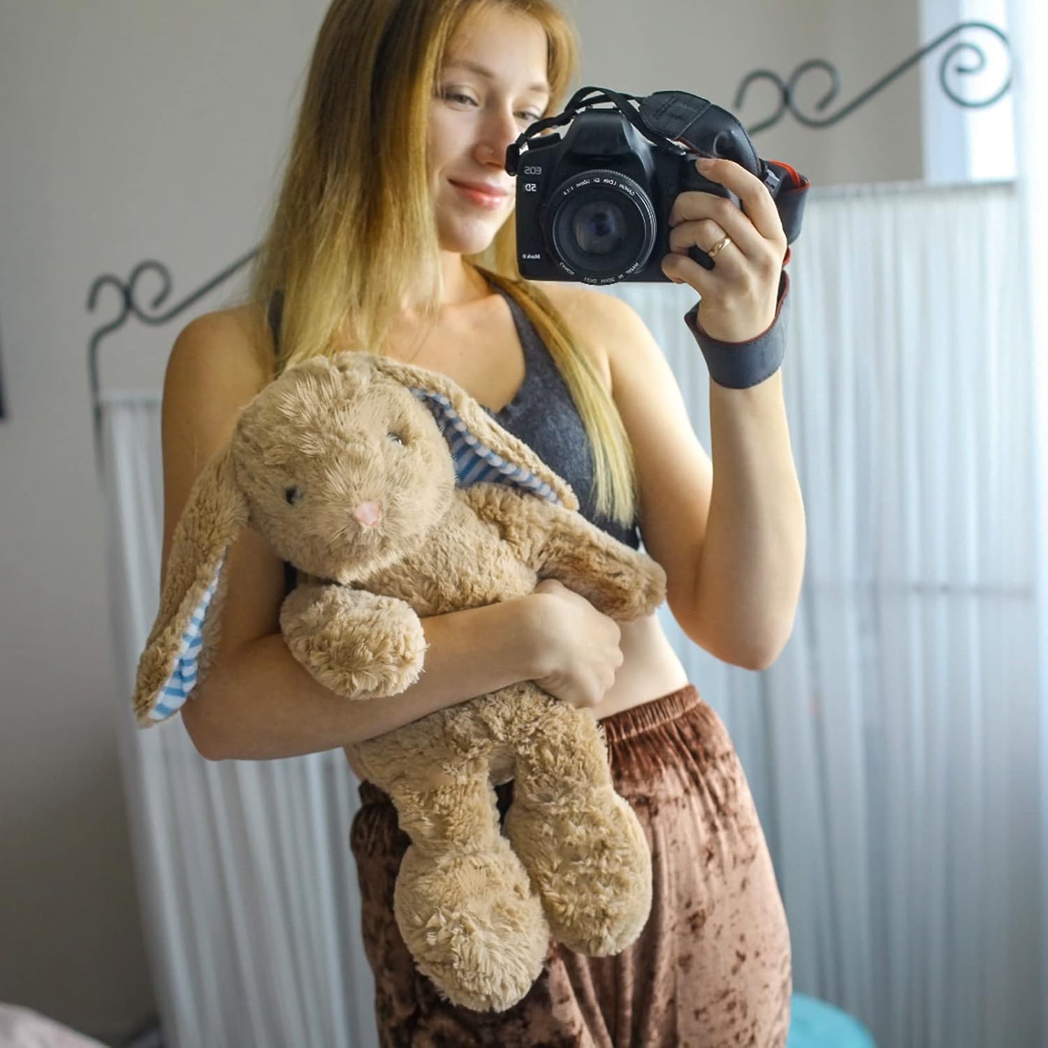 Thumbnail 6 de WEIGEDU Kuscheltier Hase als Widderkaninchen mit langen Schlappohren (Plüsch, 45 cm)