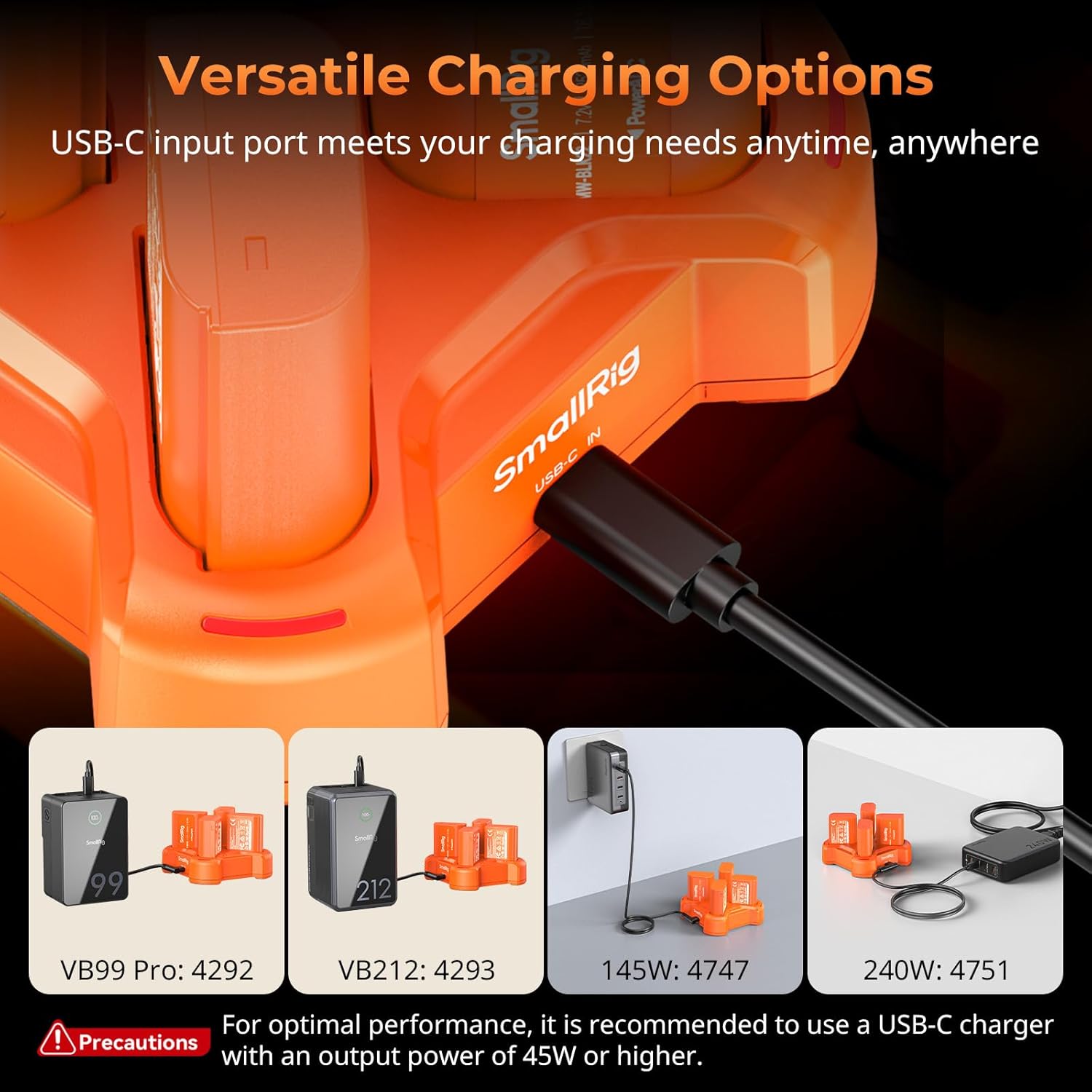 Thumbnail 4 de SmallRig DMW-BLK22 : chargeur de batterie à 4 canaux pour Panasonic (charge rapide PD 45 W)