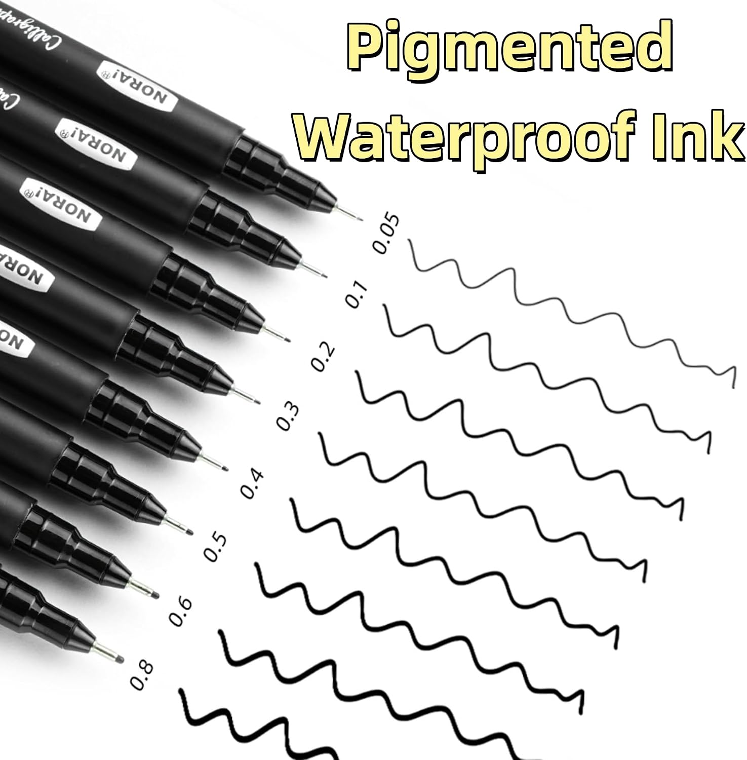 Thumbnail 6 de SKYGLORY 18 Pack Fineliner Pen Set for Beginners – 8 Black (0.05–0.8mm) + 10 Assorted Colours (0.5mm)