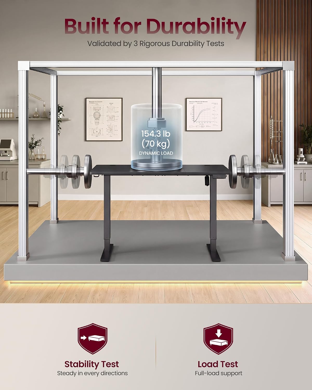 Thumbnail 4 de VASAGLE Electric Standing Desk, 48 x 24 Inch