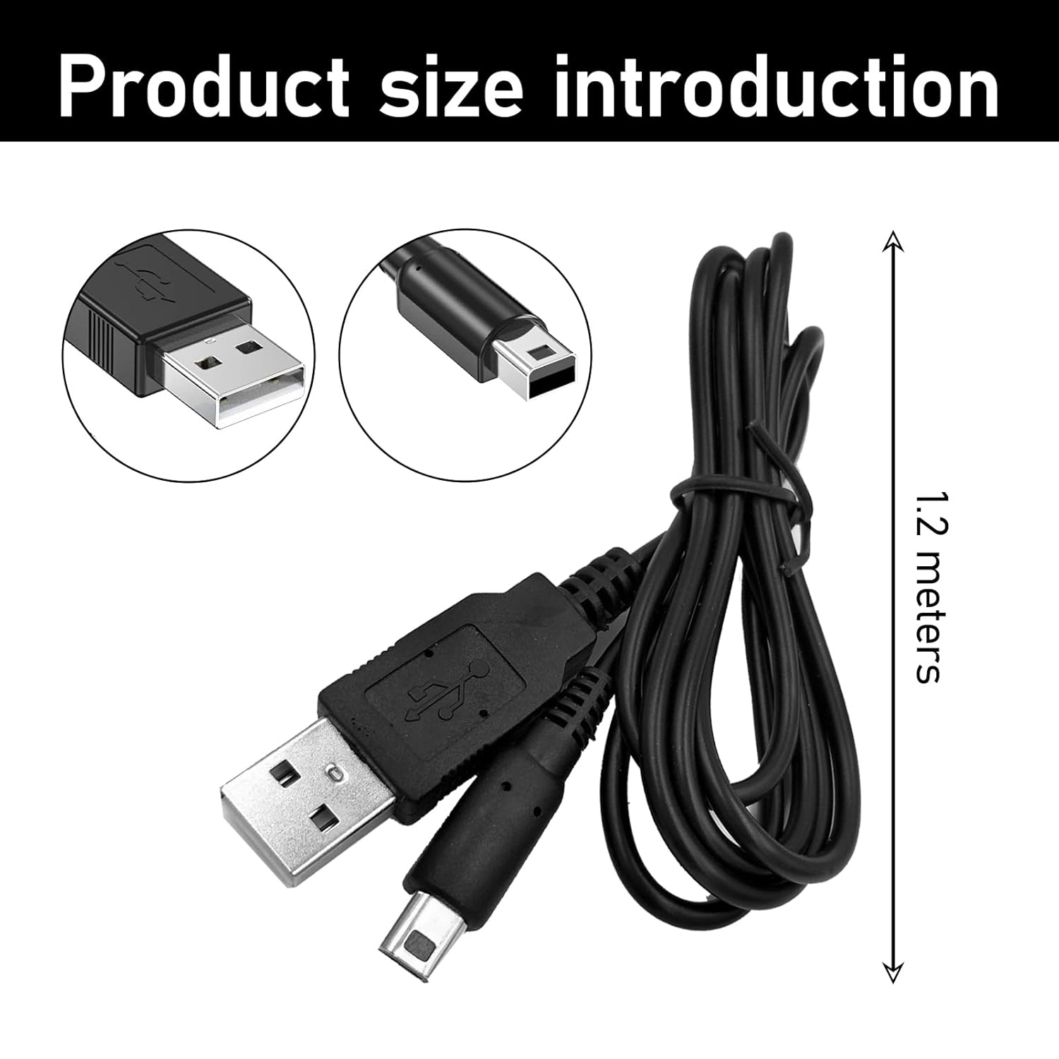 Detalle de Nintendo 3DS 1.2m Charging Cable – USB Power Lead for New 3DS, 3DS XL, 2DS, DS/DSi