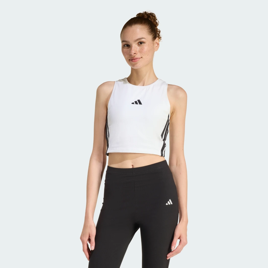 Detalle de Camiseta acolchada Essentials 3 Stripes – Adidas