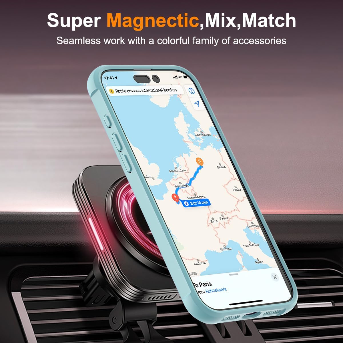 Thumbnail 4 de TOKVANZ iPhone 16 Pro Case with 360° Rotatable Magnetic Ring Stand