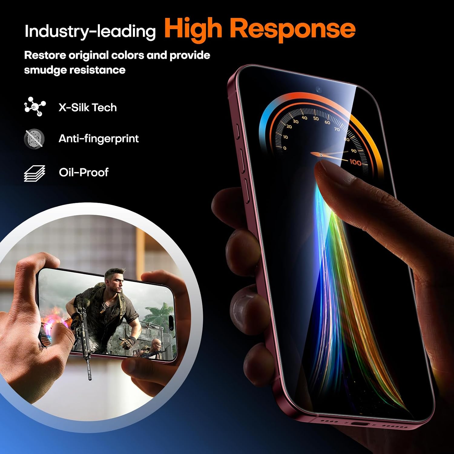 Thumbnail 6 de TAURI iPhone 18 Pro Screen Protector, 2-Pack, 9H Tempered Glass