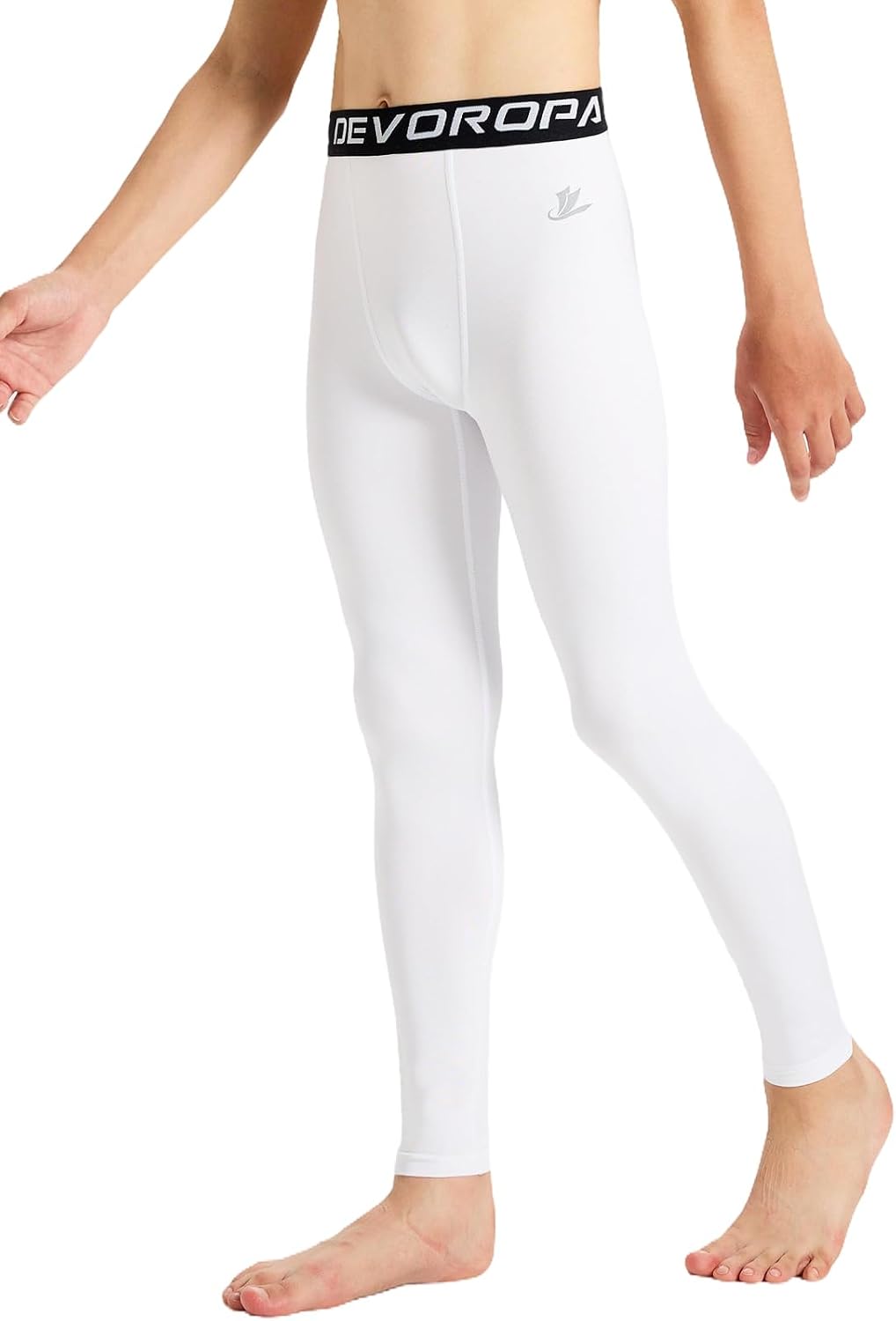 Detalle 2 de DEVOROPA Boys Quick-Dry Compression Leggings, Breathable Sports Base Layer