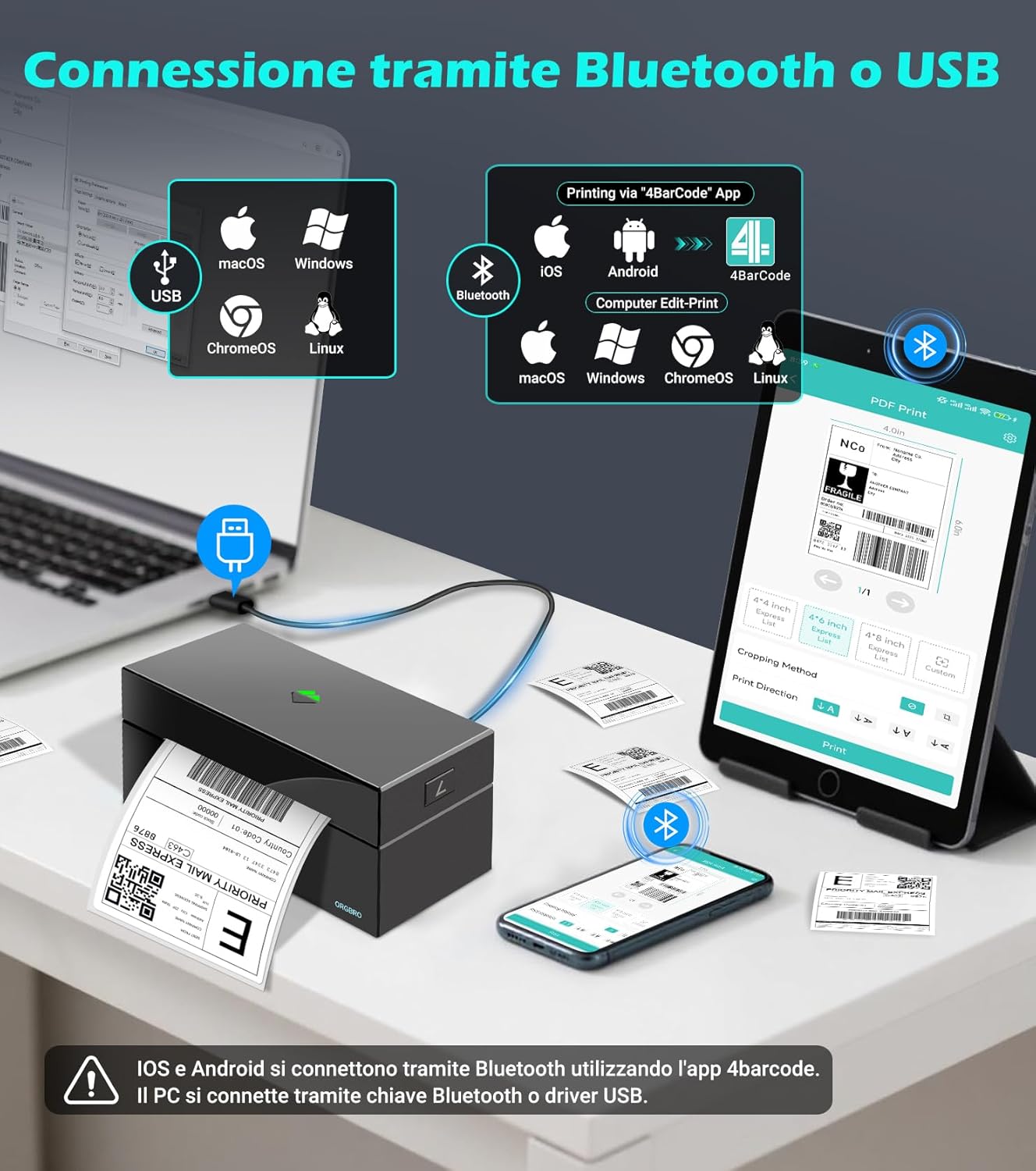 Thumbnail 1 de ORGBRO Z1 Plus stampante etichette 4x6 🖨️