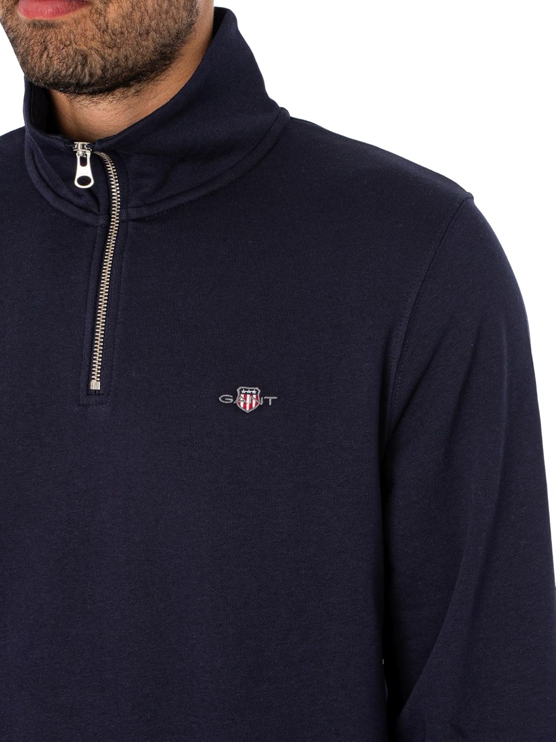 Thumbnail 4 de GANT Mens Half Zip Sweatshirt: Cotton, Long Sleeve