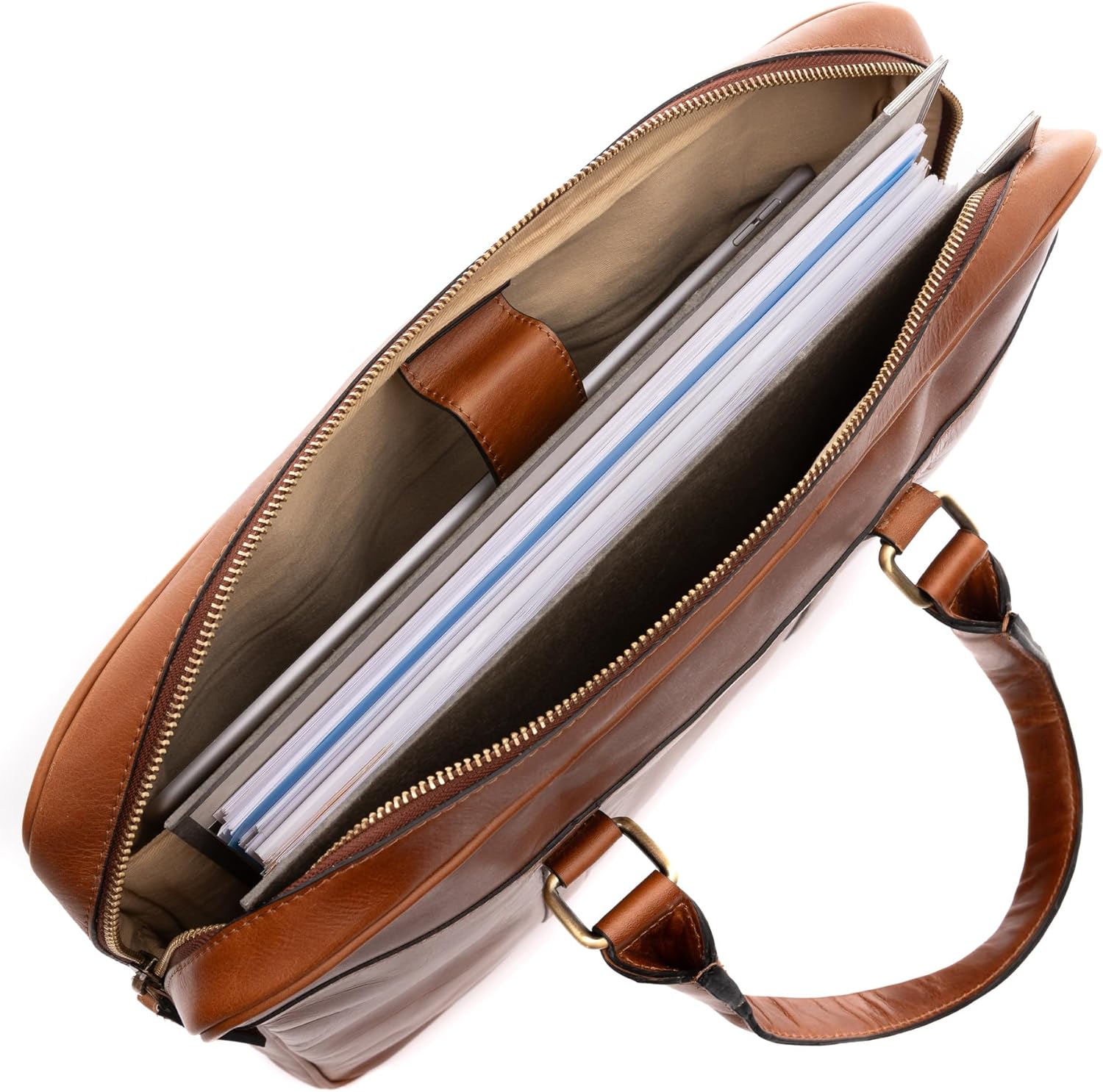 Thumbnail 5 de SID & VAIN Sac Ordinateur Portable en Cuir Véritable 15 Pouces Brady – Sacoche Professionnelle et Élégante