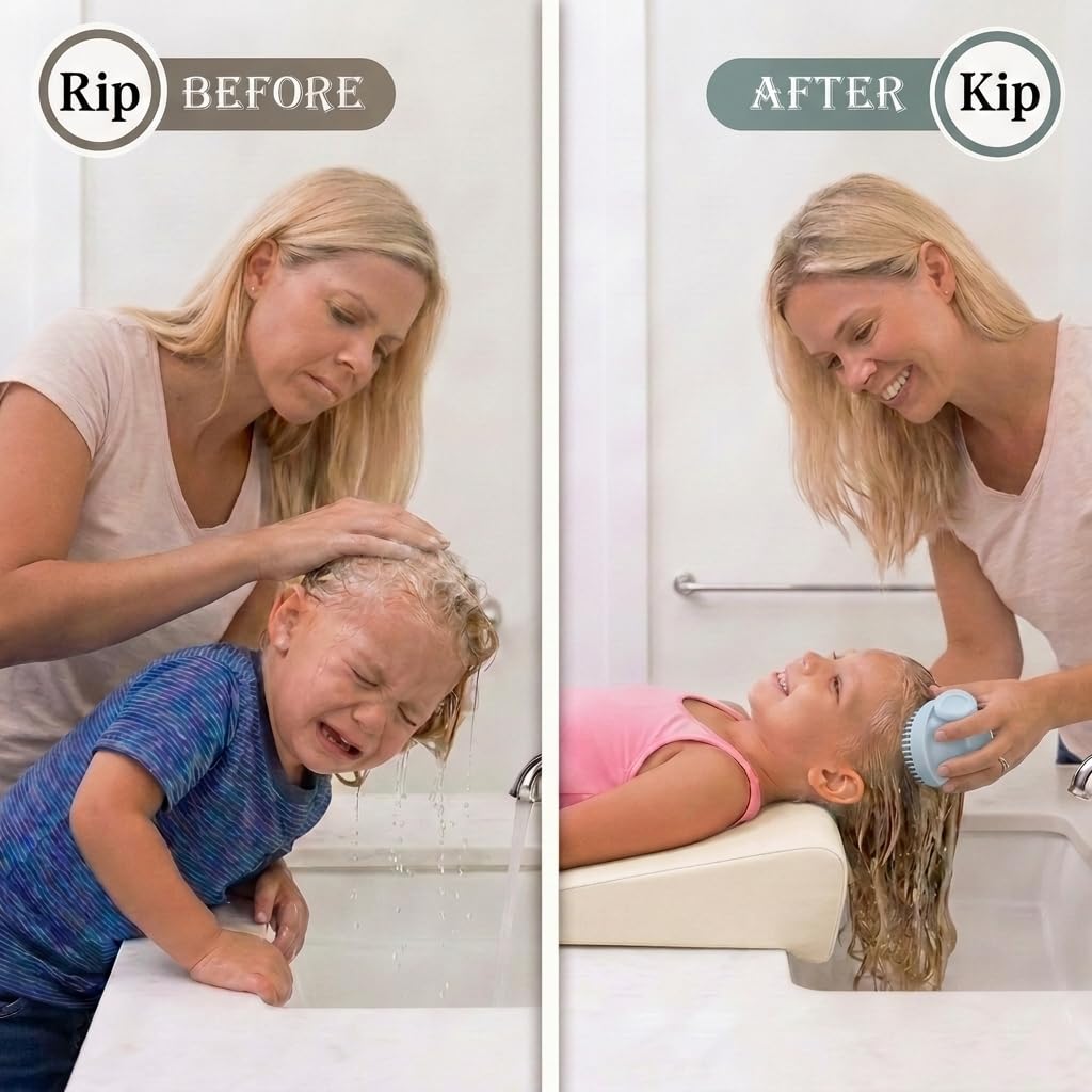 Thumbnail 2 de Hair Washing Station for Kids with Neck Support, Waterproof Non-Slip Cushion