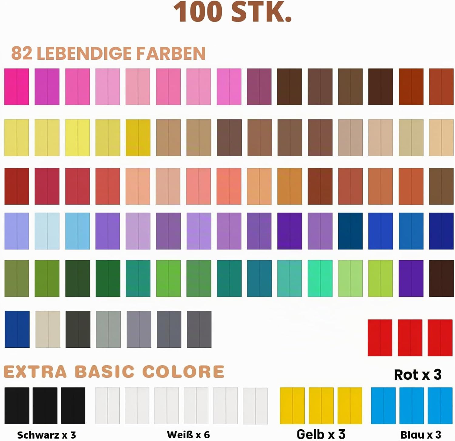Detalle de iFergoo Modelliermasse-Set, 100 Farben – Ofen-Material für Anfänger bis Profis