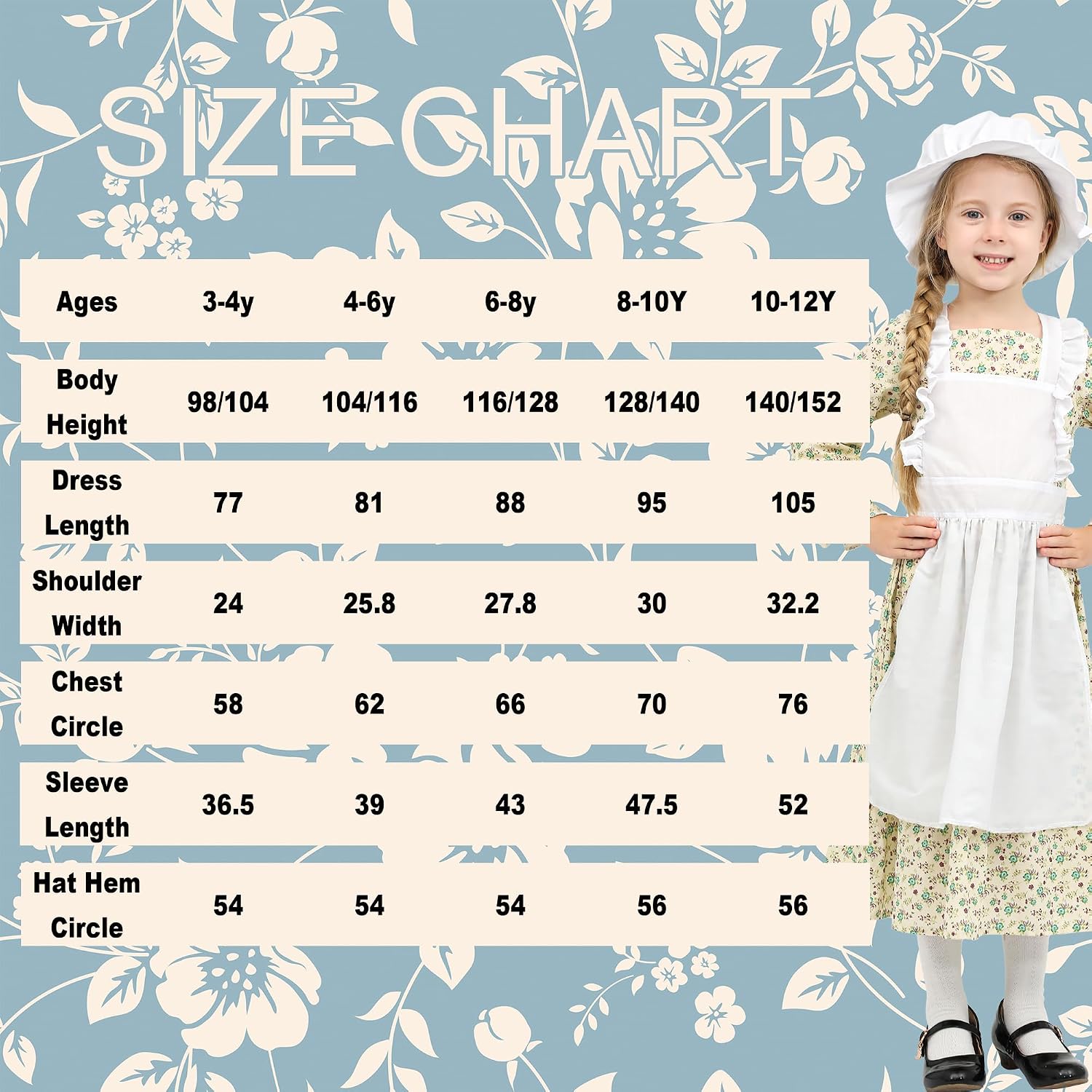 Detalle 2 de Wizland Victorian Maid costume for girls 4-12