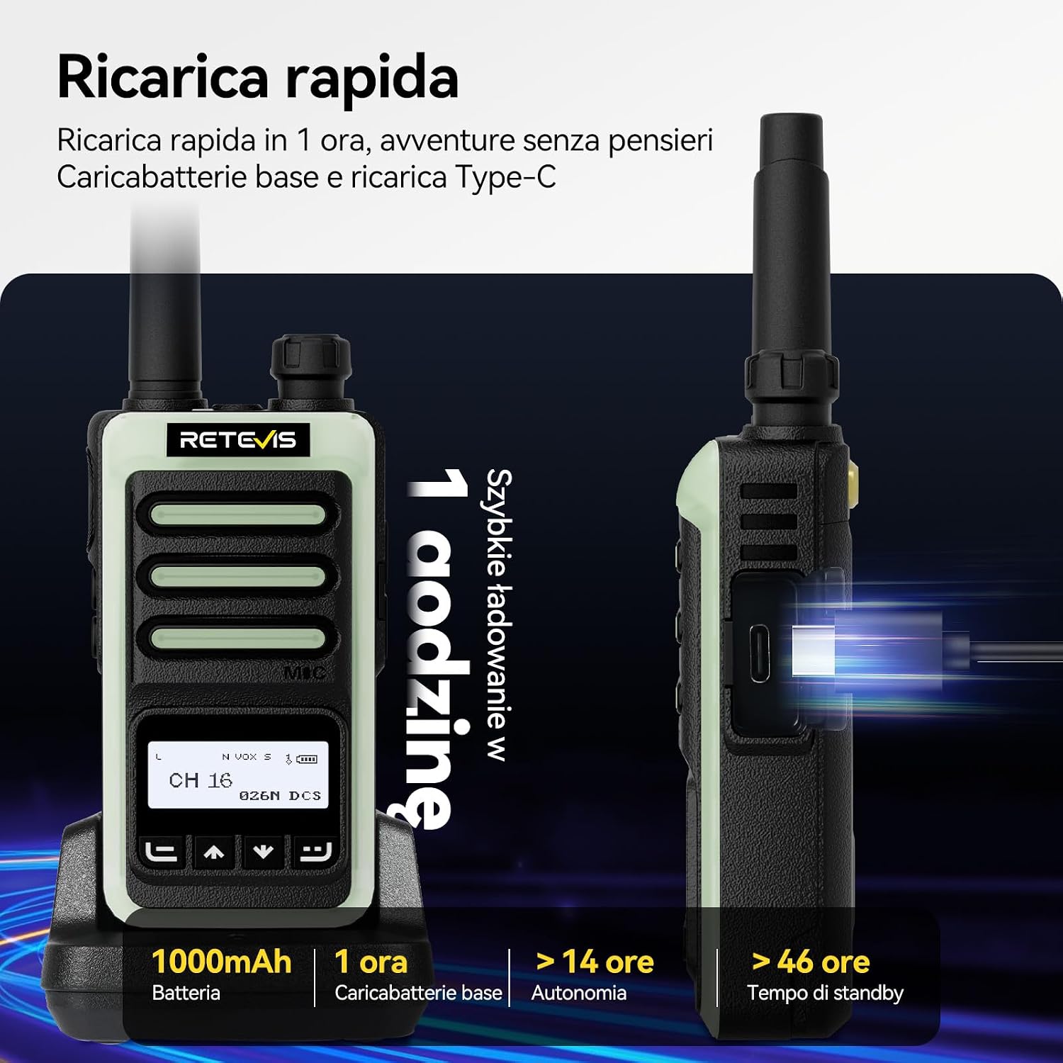 Thumbnail 1 de Retevis RB666S Walkie Talkies 3er-Pack
