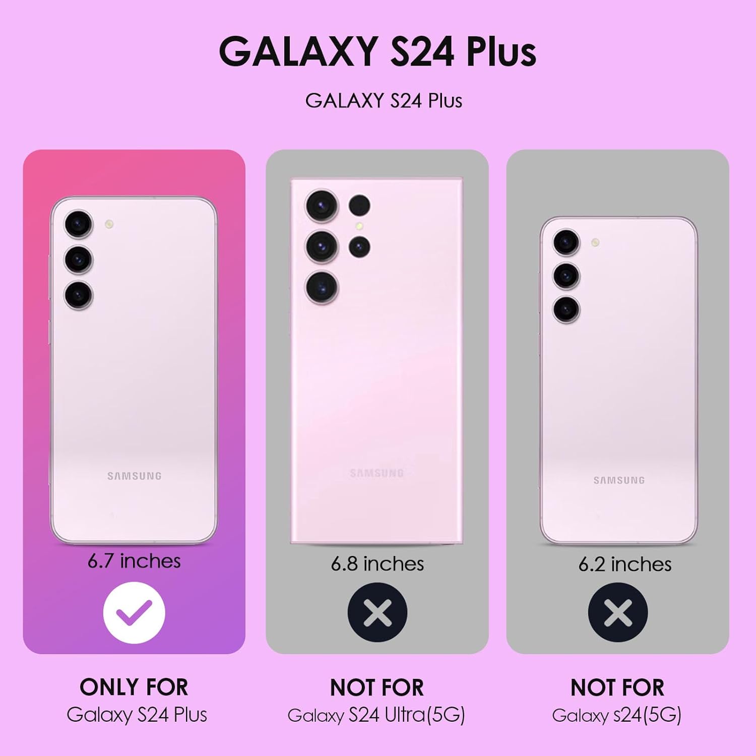 Thumbnail 6 de SHEDEER Hülle für Samsung Galaxy S24 Plus – Schieberegler-Kameraabdeckung, Displayschutz, Anti-Yellowing, Thin & Stoßfest