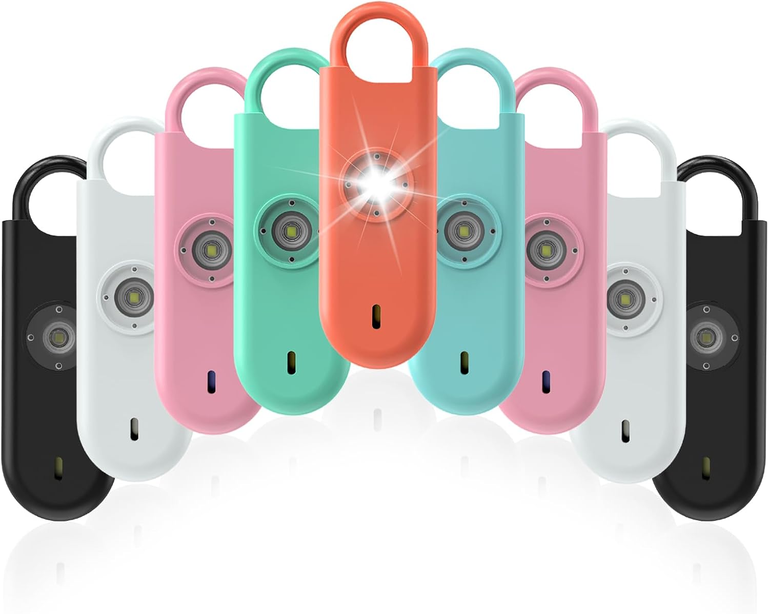 Thumbnail 6 de Fauxomor 140dB Personal Safety Alarm, 3-Pack with Strobe Light and Low Battery Alerts (Pink, Blue, Black)